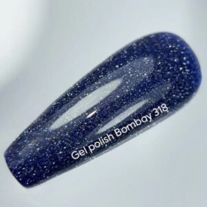 NAILSOFTHEDAY Bombay Gel Polish – granatowy lakier flash z drobinką 10 ml — zdjęcie 3
