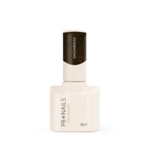 Lakier hybrydowy Gingerbread 8 ml – brązowo-złoty z drobinkami