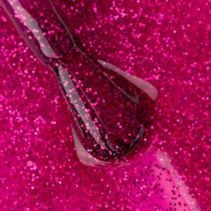 Lakier hybrydowy Supernova 8 ml – intensywny róż z drobinkami, TPO Free — zdjęcie 1