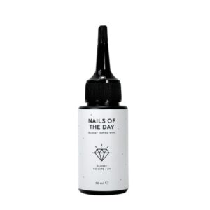 NAILSOFTHEDAY Glossy Top No Wipe – błyszczący top bez warstwy lepkiej z filtrem UV, 50 ml