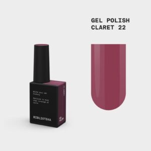 BIBLIOTEKA Gel Polish Claret 22 – winny lakier hybrydowy, 10 ml