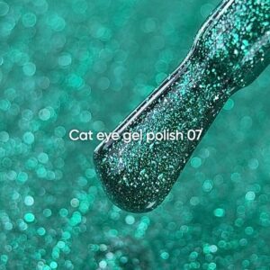 NAILSOFTHEDAY Cat Eye 07 zielony lakier hybrydowy 6 ml — zdjęcie 1