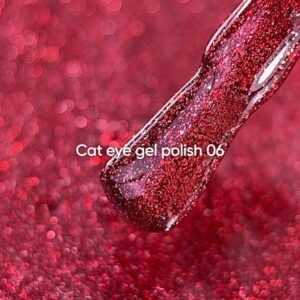NAILSOFTHEDAY Cat Eye 06 czerwony lakier hybrydowy 6 ml — zdjęcie 1