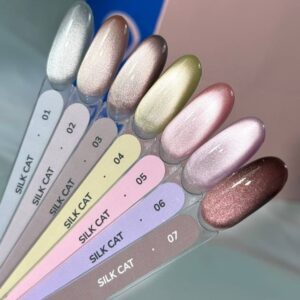 DIVNA Silk Cat Eye 04 zielono złoty lakier hybrydowy cat eye 9 ml — zdjęcie 1