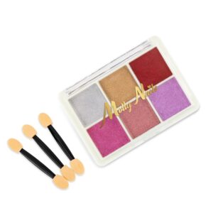 Molly Nails Pyłek do paznokci efekt lustra Nr 4 – kasetka 6 kolorów — zdjęcie 4