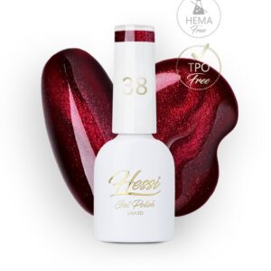 Lakier hybrydowy HESSI 38 Cat Eye bordowy z magnetycznym efektem