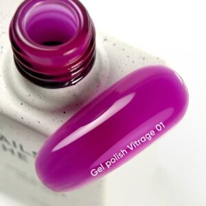 NAILSOFTHEDAY Vitrage 01 różowy lakier witrażowy 10ml — zdjęcie 2