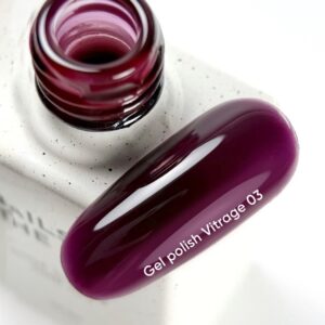 NAILSOFTHEDAY Vitrage 03 śliwkowy lakier witrażowy 10ml — zdjęcie 2