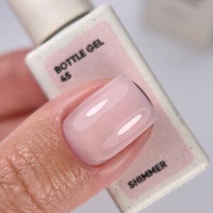 NAILSOFTHEDAY Bottle Gel 45 beżowy żel z drobinką do paznokci 10ml — zdjęcie 2