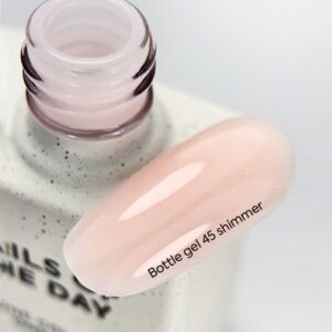 NAILSOFTHEDAY Bottle Gel 45 beżowy żel z drobinką do paznokci 10ml — zdjęcie 3
