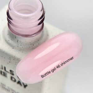 NAILSOFTHEDAY Bottle Gel 46 jasnoróżowy żel z drobinką 10ml — zdjęcie 2
