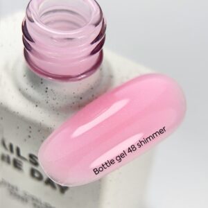NAILSOFTHEDAY Bottle Gel 48 intensywny róż żel z drobinką 10ml — zdjęcie 2