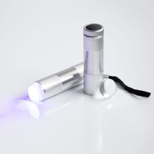 Mini latarka UV LED 9W do paznokci + stempel do stampingu