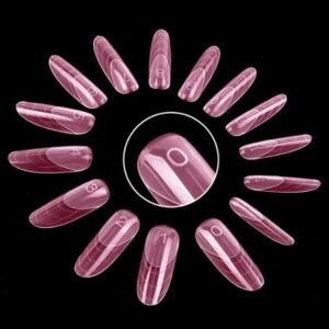 EM Nail Dual Form Pink Perfect Almond 150 szt. – formy migdał — zdjęcie 4