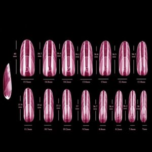 EM Nail Dual Form Pink Perfect Almond 150 szt. – formy migdał — zdjęcie 1