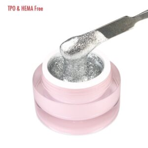 EM Nail Liner Glamour Gel Silver 1 – srebrny żel do zdobień — zdjęcie 1