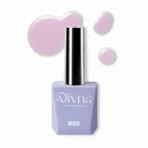 DIVNA Top Quartz 02 13ml – jasno różowy top no wipe z drobinkami