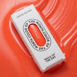 NAILSOFTHEDAY Dopamine – pomarańczowy lakier hybrydowy z delikatną drobinką 10 ml — zdjęcie 1