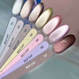 DIVNA Silk Cat Eye 06 9ml – różowy lakier hybrydowy efekt kociego oka — zdjęcie 2