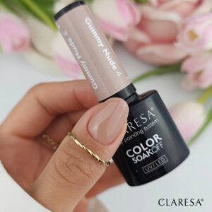 Claresa Nude Glow Gummy Nude 4 5g – karmelowo-beżowy lakier hybrydowy — zdjęcie 2