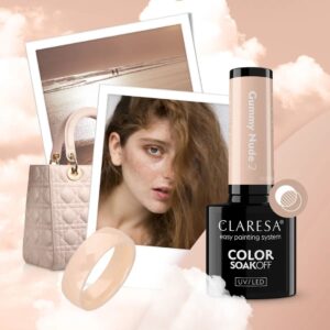 Claresa Nude Glow Gummy Nude 2 5g – kremowy beżowy lakier hybrydowy — zdjęcie 2