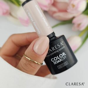 Claresa Nude Glow Gummy Nude 2 5g – kremowy beżowy lakier hybrydowy