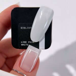 BIBLIOTEKA Line Paint White No Wipe Biała Farbka Żelowa 5 ml