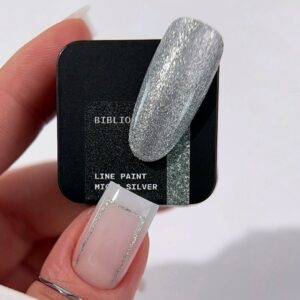 BIBLIOTEKA Line Paint Micro Silver Wipe Srebrna Farbka Żelowa 5 ml