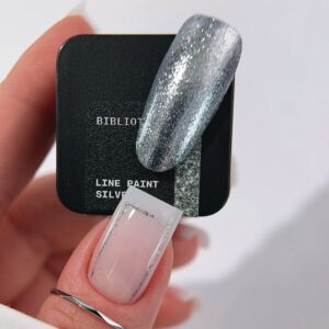 BIBLIOTEKA Line Paint Silver No Wipe Srebrna Farbka Żelowa 5 ml