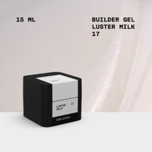 BIBLIOTEKA Builder Gel Nr 17 Milk Luster Mleczny Żel Budujący Z Drobinką 15 ml