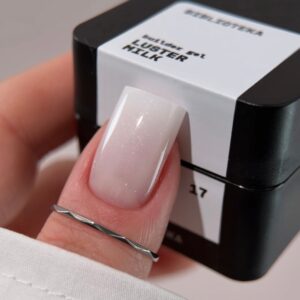 BIBLIOTEKA Builder Gel Nr 17 Milk Luster Mleczny Żel Budujący Z Drobinką 15 ml — zdjęcie 4