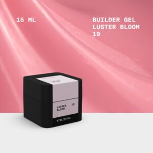 BIBLIOTEKA Builder Gel Nr 19 Bloom Luster Różowy Żel Budujący Z Drobinką 15 ml