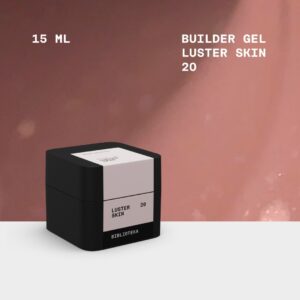 BIBLIOTEKA Builder Gel Nr 20 Skin Luster Beżowy Żel Budujący Z Drobinką 15 ml