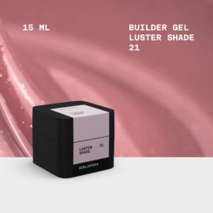 BIBLIOTEKA Builder Gel Nr 21 Shade Luster Różowo-Beżowy Żel Budujący Z Drobinką 15 ml