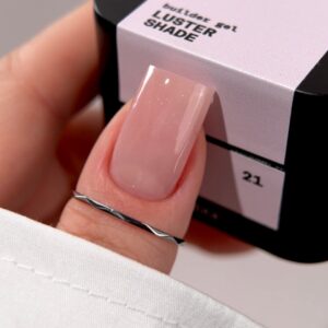 BIBLIOTEKA Builder Gel Nr 21 Shade Luster Różowo-Beżowy Żel Budujący Z Drobinką 15 ml — zdjęcie 3