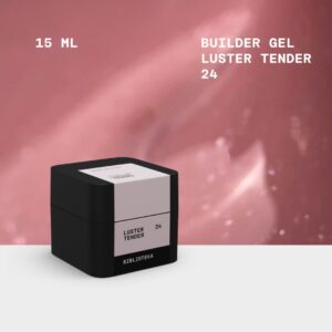 BIBLIOTEKA Builder Gel Nr 24 Tender Luster Różowo-Beżowy Żel Budujący Z Drobinką 15 ml
