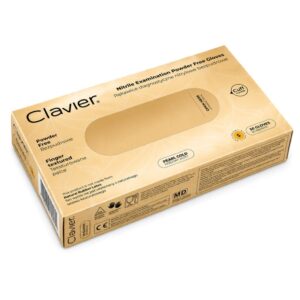Clavier Rękawiczki Nitrylowe Pearl Gold S Bezpudrowe 50 szt. — zdjęcie 5