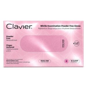 Clavier Rękawiczki Nitrylowe Pearl Pink S Bezpudrowe 50 szt. — zdjęcie 2