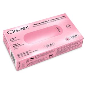Clavier Rękawiczki Nitrylowe Pearl Pink S Bezpudrowe 50 szt. — zdjęcie 3