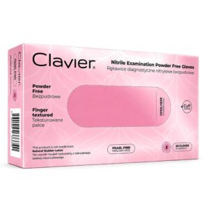 Clavier Rękawiczki Nitrylowe Pearl Pink S Bezpudrowe 50 szt. — zdjęcie 5