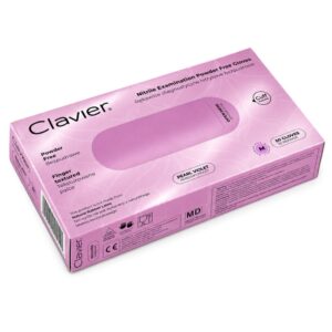 Clavier Rękawiczki Nitrylowe Pearl Violet M Bezpudrowe 50 szt. — zdjęcie 3