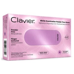 Clavier Rękawiczki Nitrylowe Pearl Violet M Bezpudrowe 50 szt. — zdjęcie 4