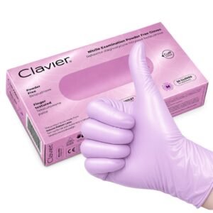Clavier Rękawiczki Nitrylowe Pearl Violet M Bezpudrowe 50 szt.