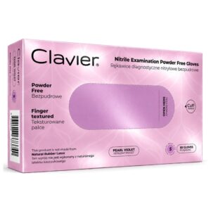 Clavier Rękawiczki Nitrylowe Pearl Violet S Bezpudrowe 50 szt. — zdjęcie 2