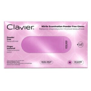 Clavier Rękawiczki Nitrylowe Pearl Violet S Bezpudrowe 50 szt. — zdjęcie 4