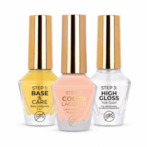 MollyNails Vinyl Effect System 3-Step Set Light Pink Manicure Klasyczny 10ml