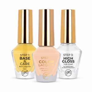 MollyNails Vinyl Effect System 3-Step Essentials Set Nude Manicure Klasyczny