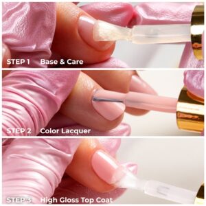 MollyNails Vinyl Effect System 3-Step Essentials Set Rose Pink Manicure Klasyczny — zdjęcie 5