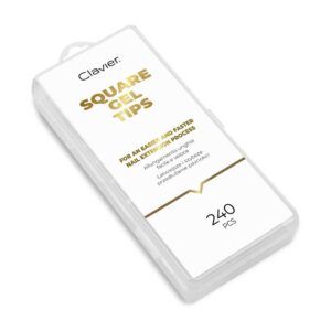 Clavier Miękkie Tipsy Soft Gel Square Kwadrat 240 szt do Przedłużania Paznokci