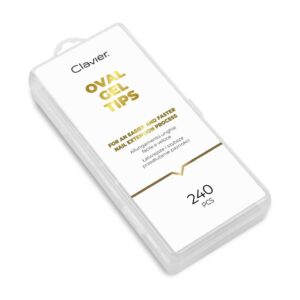 Clavier Miękkie Tipsy Soft Gel Oval Owal 240 szt do Przedłużania Paznokci